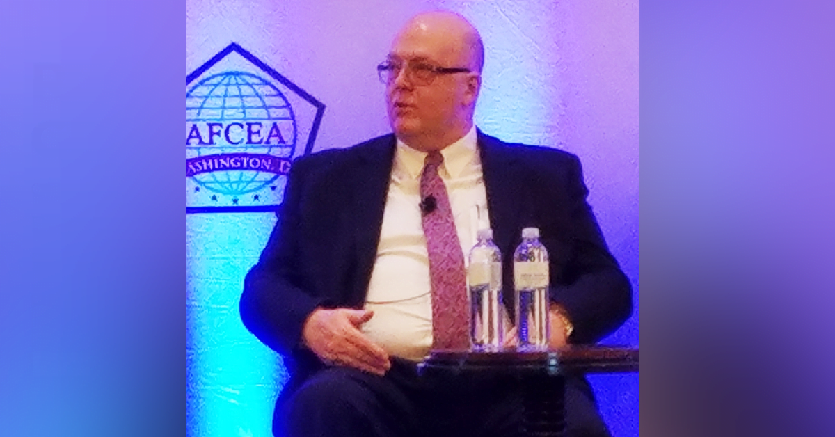Roger Greenwell speaking at the AFCEA DC Luncheon