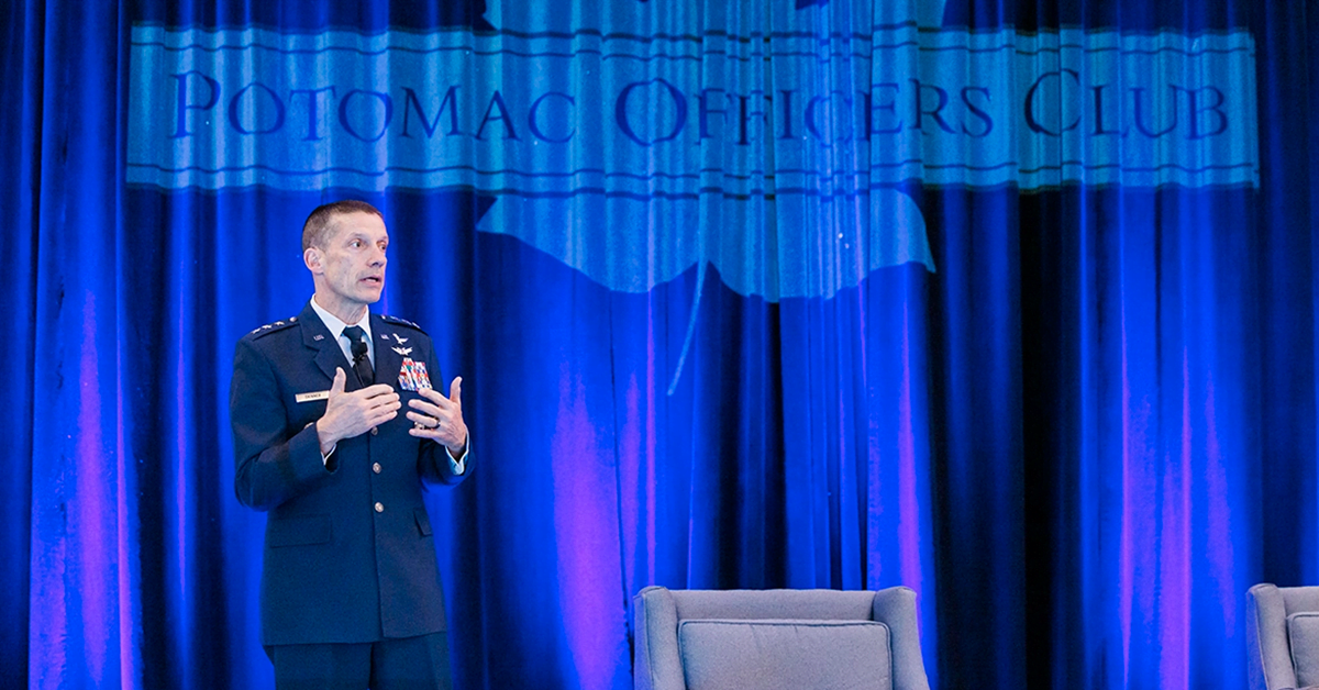 DISA’s Director Lt. Gen. Robert Skinner delivering the closing keynote at the 5th Annual CIO Summit
